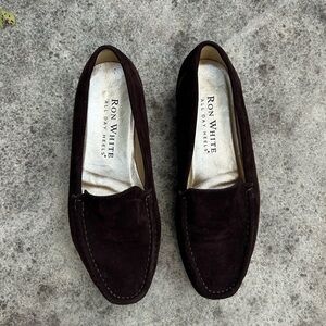 Ron White Rita Brown Suede Loafer, size 38.5 (7.5 US)